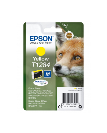 Epson Tusz T1284 YELLOW 3.5ml do SX125/130/425W/S22/BX305 nr 1