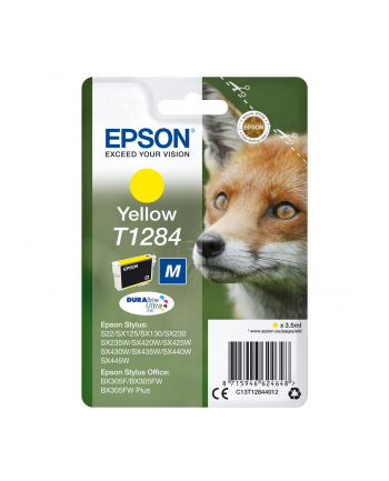 Epson Tusz T1284 YELLOW 3.5ml do SX125/130/425W/S22/BX305 nr 2
