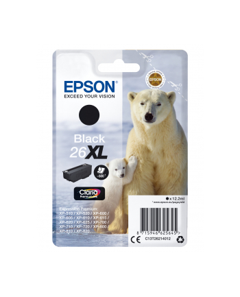 Epson Tusz T2621 BLACK   12.2ml do XP-600/700/800