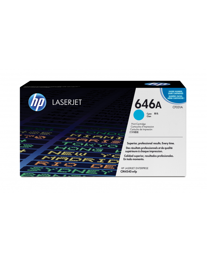 Hewlett-Packard HP Toner Niebieski HP646A=CF031A  12500 str. główny