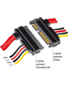 Delock Przewód przedłużający SATA 6 Gb/s 22-pin > SATA 22-pin (5V+12V) 10cm - nr 14