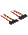 Delock Przewód przedłużający SATA 6 Gb/s 22-pin > SATA 22-pin (5V+12V) 10cm - nr 21