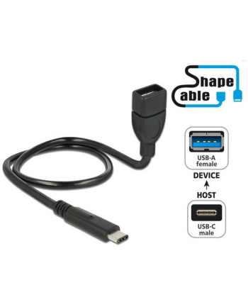 Delock Kabel Przedłużacz USB 2.0 Type-C (M) - USB AF 2.0 profilowany 50cm