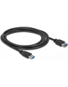 Delock Kabel Przedłużacz USB 3.0 AM-AF, 2m, czarny - nr 33