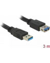 Delock Kabel Przedłużacz USB 3.0 AM-AF, 3m, czarny - nr 20
