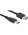 Delock Kabel Przedłużacz USB 3.0 AM-AF, 3m, czarny - nr 22