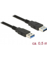 Delock Kabel USB 3.0 AM-AM, 0.5m, czarny - nr 19