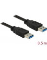 Delock Kabel USB 3.0 AM-AM, 0.5m, czarny - nr 21