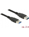 Delock Kabel USB 3.0 AM-AM, 2m, czarny - nr 19