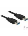 Delock Kabel USB 3.0 AM-AM, 2m, czarny - nr 24