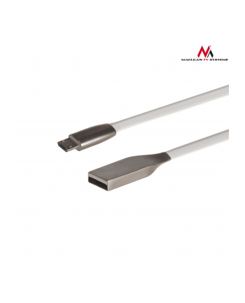 Maclean MCTV-833W Kabel USB AM micro płaski nieplączący 1m biały