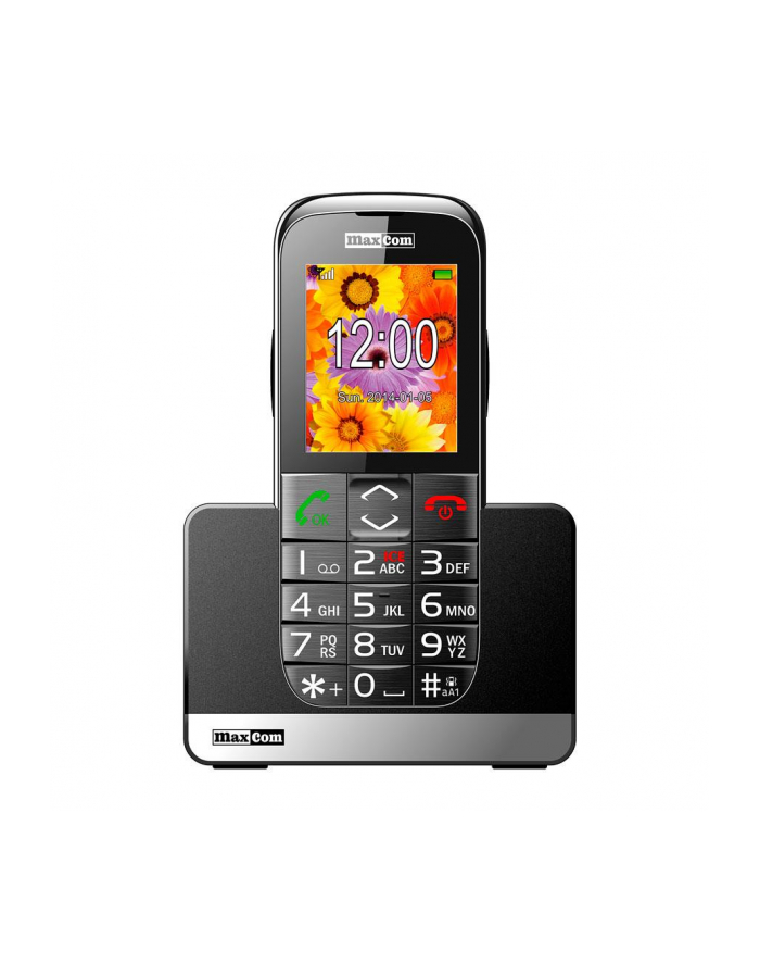 MaxCom MM720BB, Telefon GSM, Telefon Komórkowy Dla Seniora, Czarno-Srebrny główny