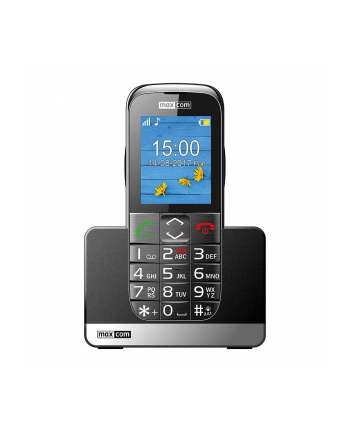 MaxCom MM720BB, Telefon GSM, Telefon Komórkowy Dla Seniora, Czarno-Srebrny