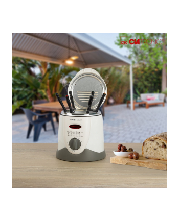 Frytownica Clatronic FFR 2916 z fondue (1l 840W biało-szara)