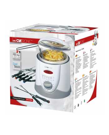 Frytownica Clatronic FFR 2916 z fondue (1l 840W biało-szara)