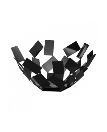 ALESSI STANZA DELLO SCIROCCO Koszyk ze stali nierdzewnej czarny, płytki, duży