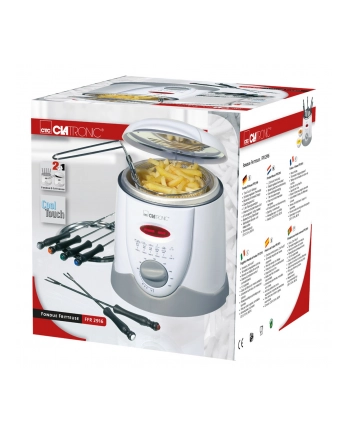 Frytownica Clatronic FFR 2916 z fondue (1l 840W biało-szara) nr 1