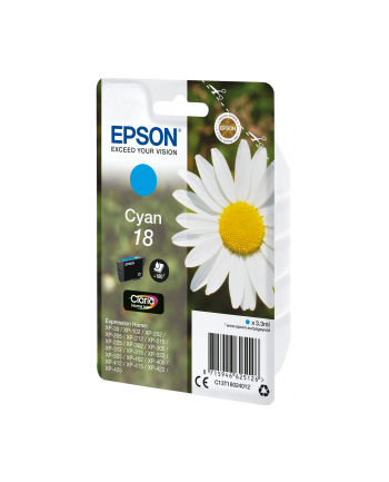 Epson Tusz T1802 CYAN 3.3ml do XP-30/102/20x/30x/40x nr 1