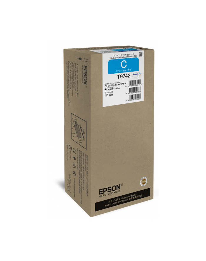 Epson Tusz T9742 CYAN 735.2ml do serii WF-C869Rxx główny