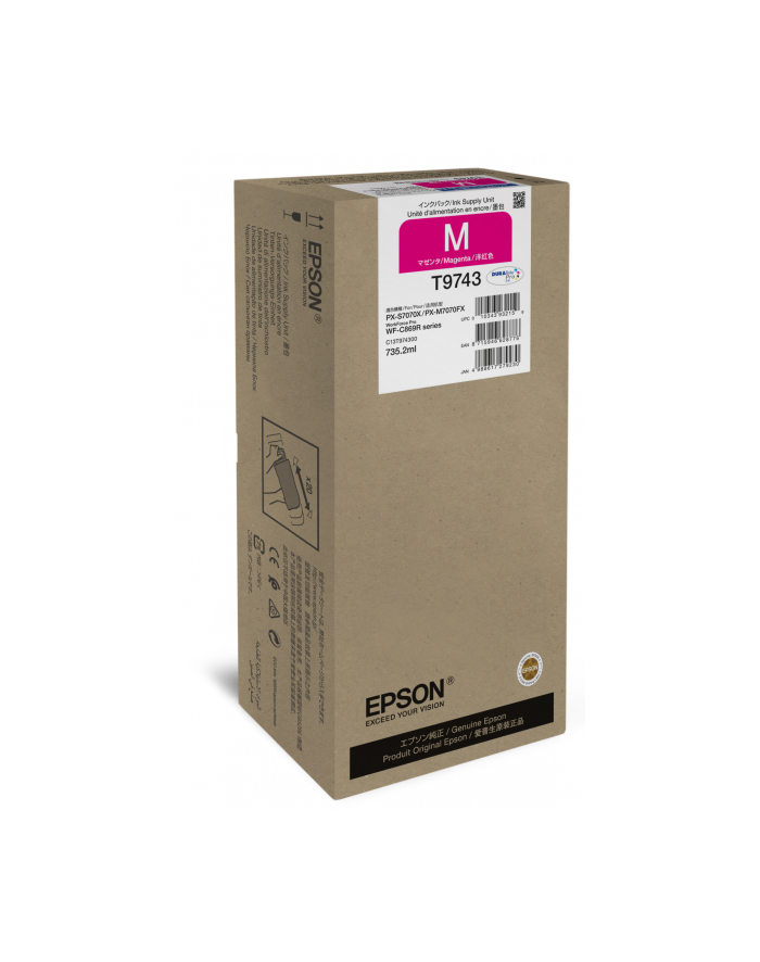 Epson Tusz T9743 MAGENTA 735.2ml do serii WF-C869Rxx główny