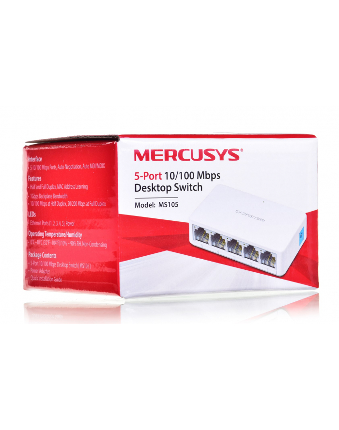 Mercusys MS105 switch L2 5x10/100 główny