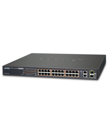 PLANET FGSW-2624HPS PoE; 24x10/100; 2xTP/SFP; 220W