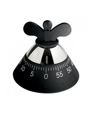 ALESSI KITCHEN TIMER Czasomierz kuchenny z termoplastiku, czarny nr 1