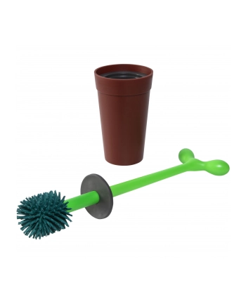 ALESSI MERDOLINO Szczotka toaletowa z termoplastiku, brązowa nr 2