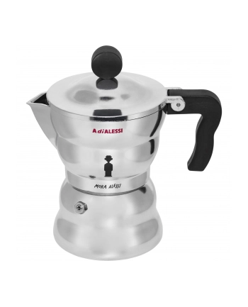 MOKA ALESSI Kawiarka do espresso z aluminium, średnia nr 1