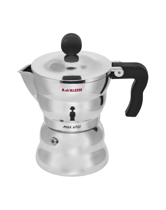 MOKA ALESSI Kawiarka do espresso z aluminium, średnia główny