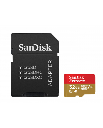 SANDISK EXTREME microSDHC 32 GB 100/60 MB/s A1 C10 V30 UHS-I U3 Mobile