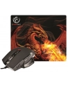 Rebeltec RED DRAGON zestaw gamingowy mysz + podkładka - nr 1