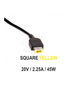 Zasilacz Akyga do notebooka AK-ND-51 (20V 2 25A 45W square yellow) - nr 2