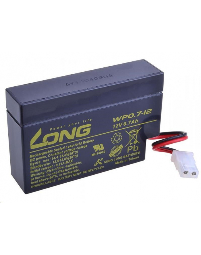 Long 12V 0,7Ah akumulator kwasowo-ołowiowy AMP główny