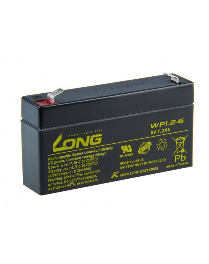 Long 6V 1,2Ah akumulator kwasowo-ołowiowy F1 główny