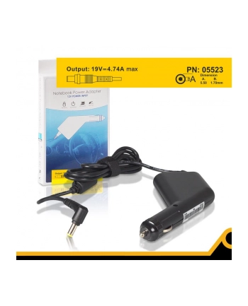 Whitenergy samochodowy zasilacz 19V/4.74A 90W wtyczka 5.5x1.7 mm Acer nr 2