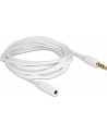 Przedłużacz kabla AUDIO MINIJACK M/F 4 PIN Apple 2M biały Delock - nr 17