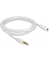 Przedłużacz kabla AUDIO MINIJACK M/F 4 PIN Apple 2M biały Delock - nr 22