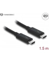 Kabel Thunderbolt 3 Delock M/M 1.5m czarny - nr 13