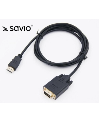 Kabel HDMI SAVIO CL-103 19pin męski - VGA męski 1,8m