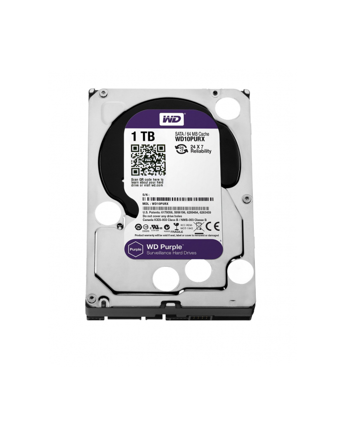 WESTERN DIGITAL Dysk WD Purple™ WD10PURZ 1TB 3.5'' SATA III 64MB główny