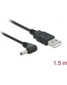 Kabel USB zasilający -> DC 3.5  x 1.35 mm (M) kątowy 90'' 1.5M Delock - nr 18