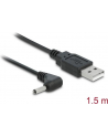 Kabel USB zasilający -> DC 3.5  x 1.35 mm (M) kątowy 90'' 1.5M Delock - nr 20