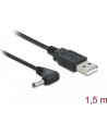 Kabel USB zasilający -> DC 3.5  x 1.35 mm (M) kątowy 90'' 1.5M Delock - nr 21