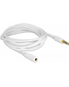 Przedłużacz kabla AUDIO MINIJACK M/F 4 PIN Apple 2M biały Delock - nr 19