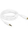 Przedłużacz kabla AUDIO MINIJACK M/F 4 PIN Apple 2M biały Delock - nr 24