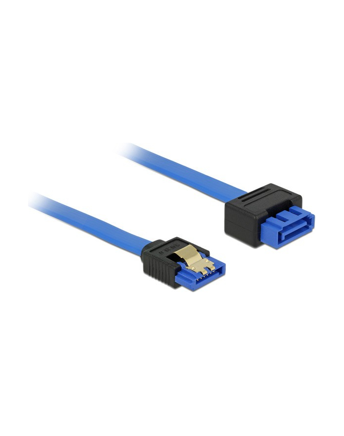 Przedłużacz SATA DATA III (M/F) metalowe zatrzaski niebieski 50cm Delock główny