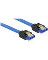 Kabel SATA DATA III 30cm z zatrzaskami metalowymi niebieski DELOCK - nr 13