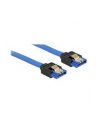 Kabel SATA DATA III 30cm z zatrzaskami metalowymi niebieski DELOCK - nr 6