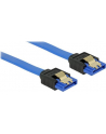 Kabel SATA DATA III 50cm z zatrzaskami metalowymi niebieski DELOCK - nr 12